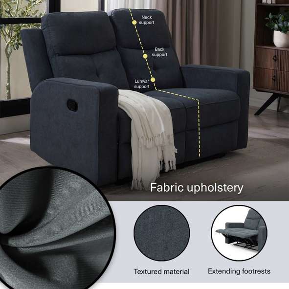 豪華ラッピング無料 SEATER 2 FREMSA RECLINER Furnishings Home Pan | GREY - SOFA 2人掛けソファ